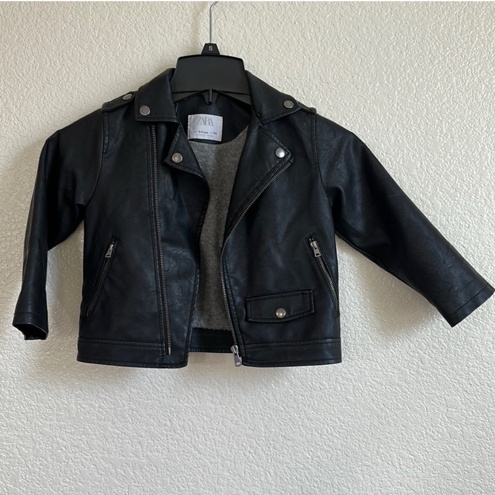 Zara Kids Black Biker Jacket